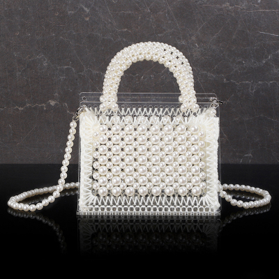 Pearl Transparent Acrylic Handbag Shoulder Luxury Ladies Bag
