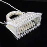Pearl Transparent Acrylic Handbag Shoulder Luxury Ladies Bag (DG140566) 3