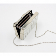 Women Designer Acrylic Shoulder Bag White Mini Purse (LZ0018white) 8