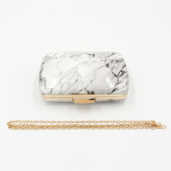 Marble Texture Stripe Chain Dinner Clip Bag New Bling Bag Women Shoulder Bag (LZ0118) 3
