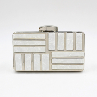 Women Designer Acrylic Shoulder Bag White Mini Purse (LZ0018white) 1
