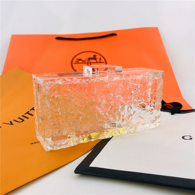 Unique Purses Transparent Acrylic Evening Bag Women's Bag Crystal Handbag