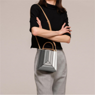 Gray&White Ladies Bag Leather Messenger Bag Stitching Handbag Casual Bag (KK1001gray&white) 1