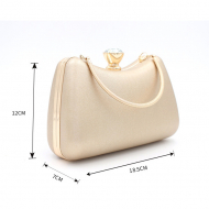 New Leather Evening Purse Hand Bag Women's Bag Simple Portable Bag Banquet Bag (LZ0066) 5