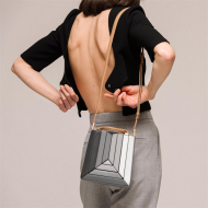 Gray&White Ladies Bag Leather Messenger Bag Stitching Handbag Casual Bag (KK1001gray&white) 2