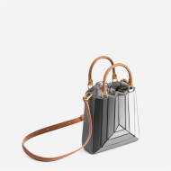 Gray&White Ladies Bag Leather Messenger Bag Stitching Handbag Casual Bag (KK1001gray&white) 4