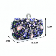 Handmade Pearl Clutch Bag Rhinestone Evening Bag (LZ1033) 5
