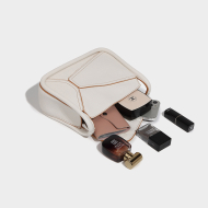 Beige Splicing Geometry Package Tote Bag (KK1014beige) 4