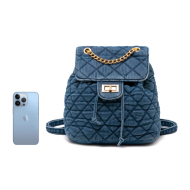 Classic Small Denim Backpack for Women Mini Drawstring Bags Fancy Female Daypack Casual Lightweight Jeans Backpacks Travel Backpack for Girls (XP140613light blue) 6